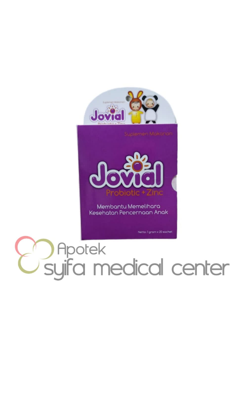 JOVIAL PROBIOTIC PLUS ZINC 1 GRAM BOX 20 SACHET - Gambar 2
