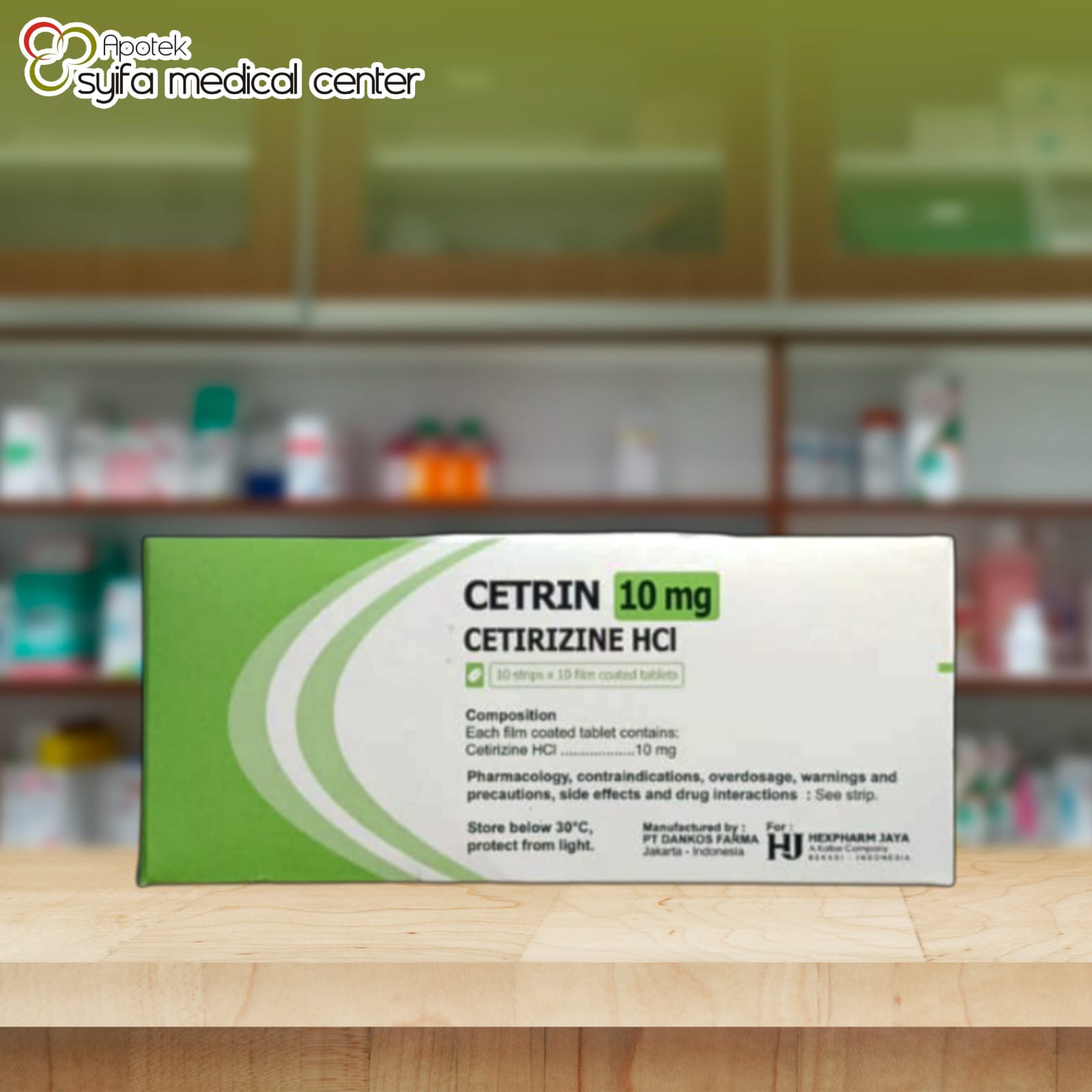 CETRIN 10 MG BOX 100 TABLET